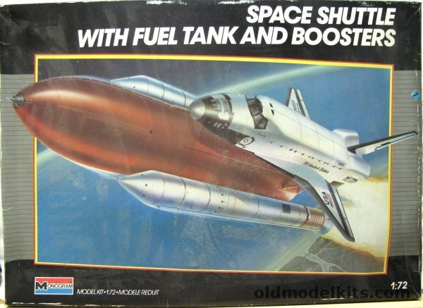 Monogram 1/72 Space Shuttle With Fuel Tank and Boosters, 5900 plastic model kit